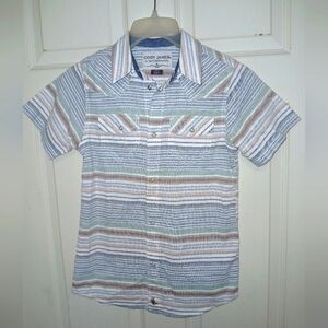 Cody James Authentic Western Wear Boy's Striped Short Sleeve Shirt